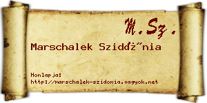 Marschalek Szidónia névjegykártya